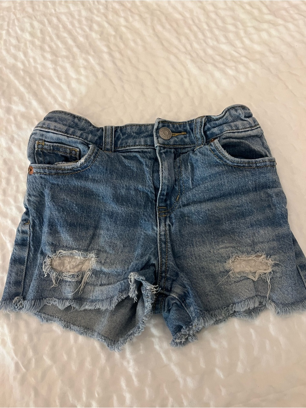 Cat & Jack Light Blue Distressed Denim Shorts
